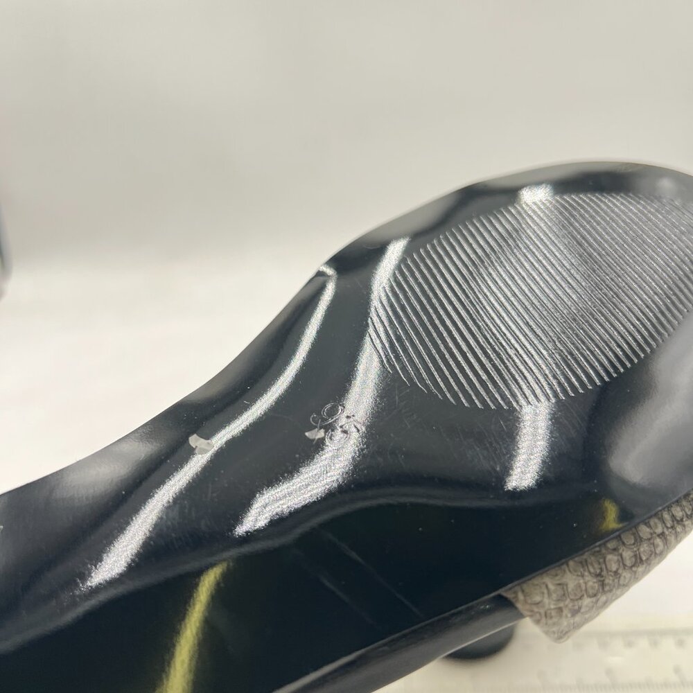 YDN Serpentine & Black Western Open Toe D'Orsay Casual Flat Sandals Slip on Shoe - Picture 6 of 8